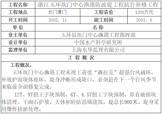 浙江玉环坎门中心渔港防波堤工程抗台补修工程.png