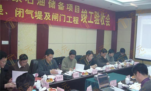 1787651963444701.png 项目负责人王新江(右一)作竣工验收报告.png